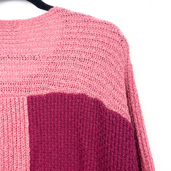 Kenar Half Sleeve Pink Colorblocked Sweater - Picture 5 of 13